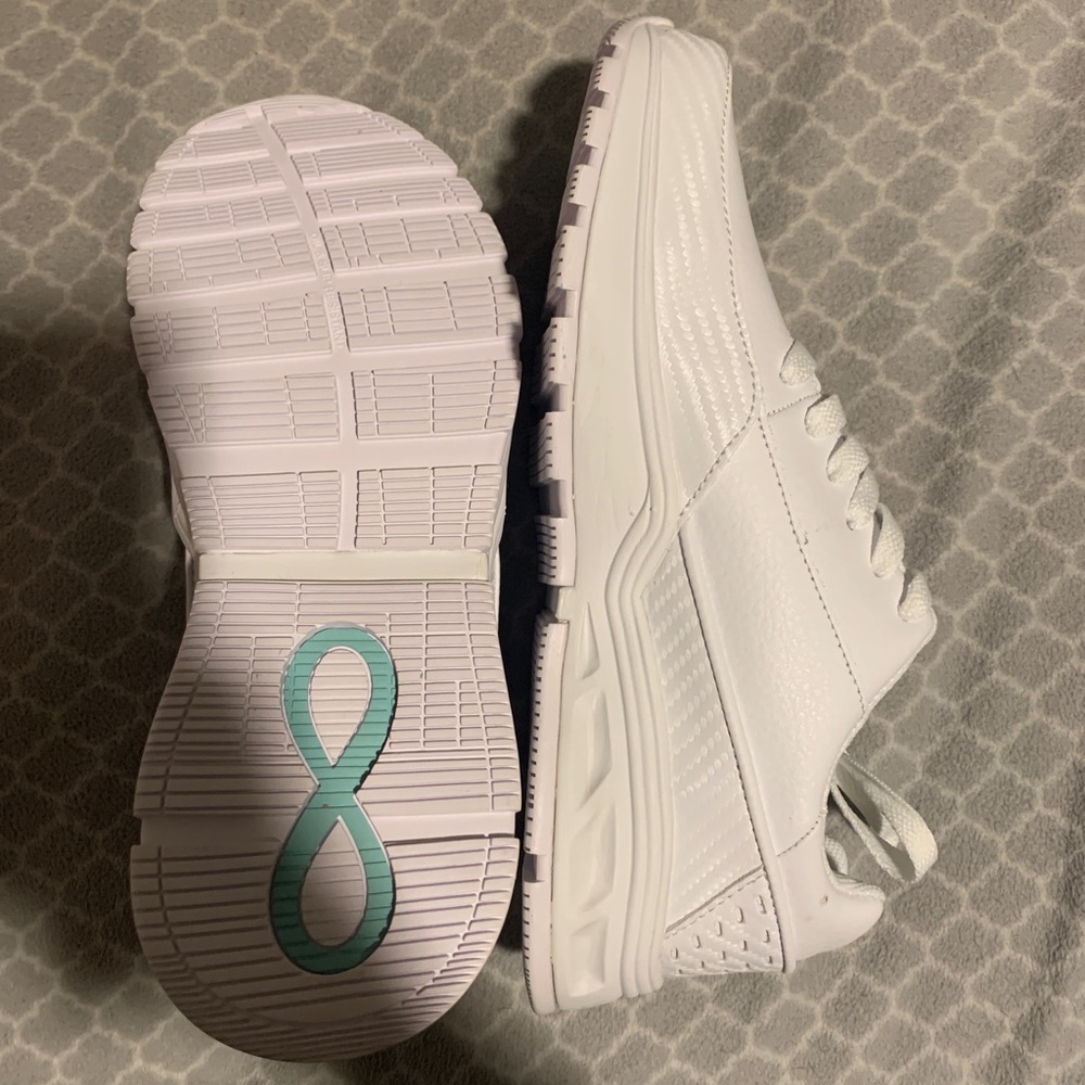 white, infinity nursing shoes
